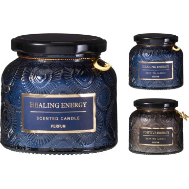 JK Home Décor - Κερί Αρωματικό Healing Energy σε Γυαλί 9x8cm 2Σχδ