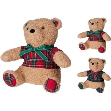 JK Home Décor - Στοπ Πόρτας Αρκουδάκι Καρώ 24x16cm 2Σχδ