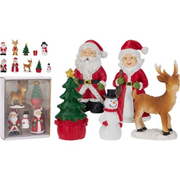 JK Home Décor - Φιγούρες Χριστουγέννων 8cm 2Σχδ S/5
