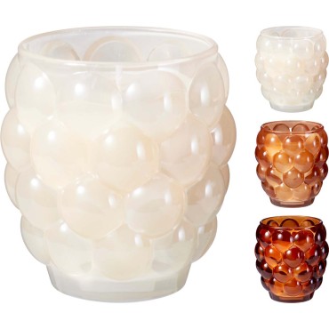 JK Home Décor - Κερί Αρωματικό με Φούσκες σε Γυαλί 8.5x9.5cm 3Σχδ