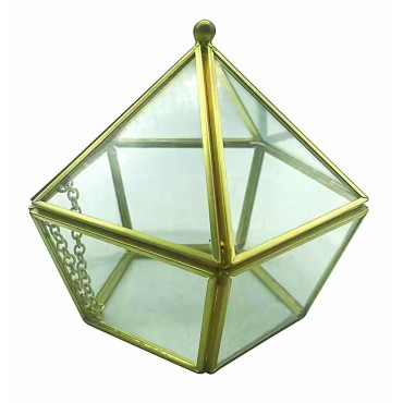 JK Home Décor - Terrarium Box Gold 11x11cm