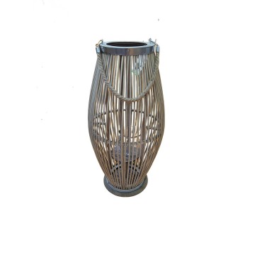 JK Home Décor - Lantern Bamboo Grey 33x83cm