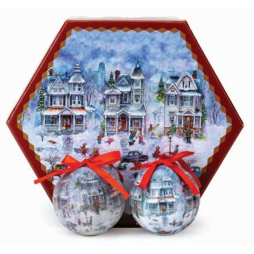 JK Home Décor - Μπάλα Οικολογική Πόλη με Κουτί 8cm S/14