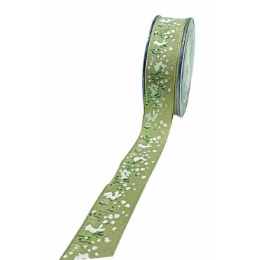 JK Home Décor - Κορδέλα Spring Rabbits Leto Ribbon Μπεζ 2.5cmx9m