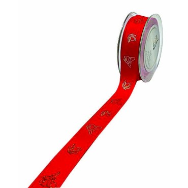 JK Home Décor - Κορδέλα Gro Foil Papillon Κόκκινο 2.3cmx9m