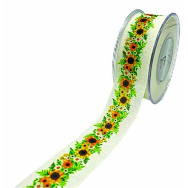JK Home Décor - Κορδέλα  Libertad Spring Sunflower Wreaths 3.8cmx18m
