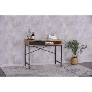 JK Home Décor - Γραφείο από Μέταλλο & Μελαμίνη 95x48x76.3cm