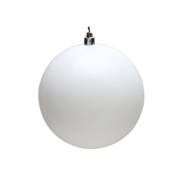 JK Home Décor - Μπάλα Πλαστική Λευκή 15cm