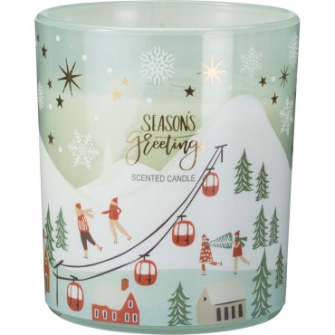 JK Home Décor - Κερί Αρωματικό Season's Greetings σε Γυαλί 9x10cm 2Σχδ