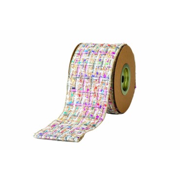 JK Home Décor - Κορδέλα Rustic With Brillante 10cmx4.5m Ιβουάρ