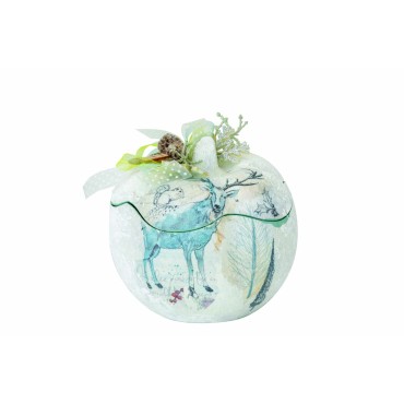 JK Home Décor - Κολοκύθα Ανοιγόμενη Forest Κεραμική 13cm