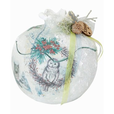 JK Home Décor - Ρόδι Ανοιγόμενο Forest Κεραμικό 13cm