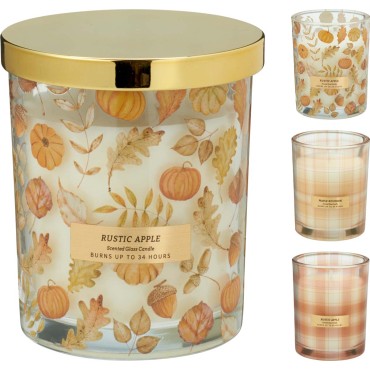 JK Home Décor - Κερί Αρωματικό Autumn σε Γυαλί 10x8cm 3Σχδ