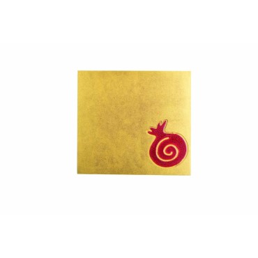 JK Home Décor - Πλατώ με Ρόδι Κεραμικό Χρυσό 25x23cm