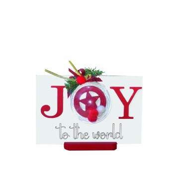 JK Home Décor - Γούρι Joy Ξύλινο 20x13cm