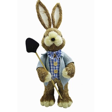 JK Home Décor - Grass Rabbit with Flowers 60cm
