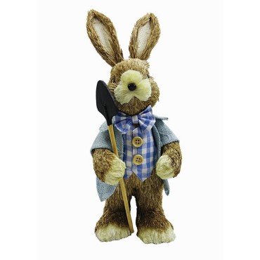 JK Home Décor - Grass Rabbit with Flowers 48cm