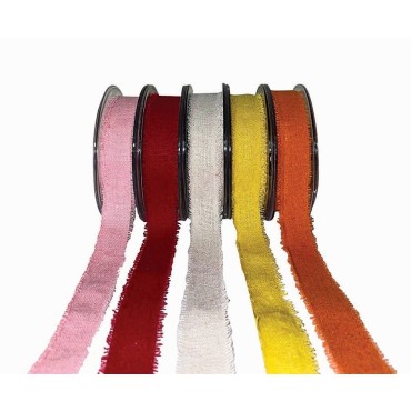 JK Home Décor - Κορδέλα Λονέτα Ξέφτι Λευκό 2.5cmX9.10m