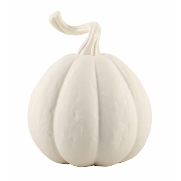 JK Home Décor - Κολοκύθα Κεραμική Λευκό Matte 15x17cm