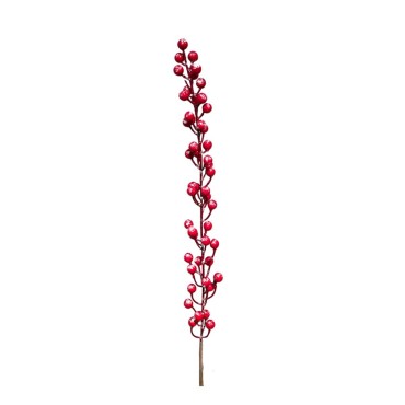 JK Home Décor - Κλαδί Berries Κόκκινο με Χιόνι 72cm