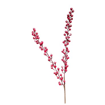 JK Home Décor - Κλαδί Berries Κόκκινο με Χιόνι 80cm
