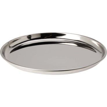 JK Home Décor - Δίσκος από Αλουμίνιο Ασημί 28x2.5cm
