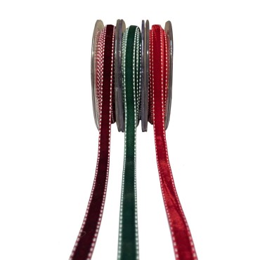 JK Home Décor - Κορδέλα Velvet Stich Selvage σε Μπορντώ 10mm x 9m