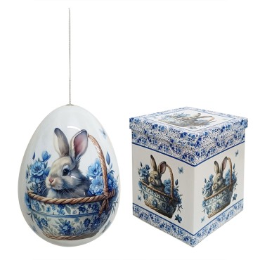 JK Home Décor - Αυγό Κουνελάκια με Κουτί Chinoiserie 20cm