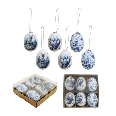 JΚ Home Décor - Κρεμαστά Αυγά σε Κουτί 6cm S/6