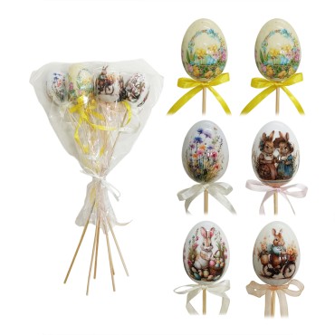 JΚ Home Décor - Αυγά σε Στικ 6cm S/6