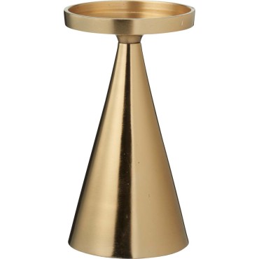 JK Home Décor - Κηροπήγιο από Αλουμίνιο Χρυσό 10x17cm