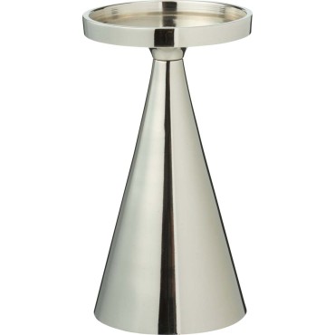 JK Home Décor - Κηροπήγιο από Αλουμίνιο Ασημί 10x17cm