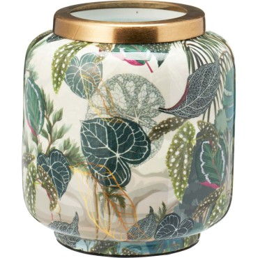 JK Home Décor - Βάζο Ζούγκλα από Μέταλλο 15x15.5cm