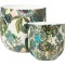 JK Home Décor - Κασπώ Ζούγκλα από Μέταλλο 23-26x21-25cm S/2