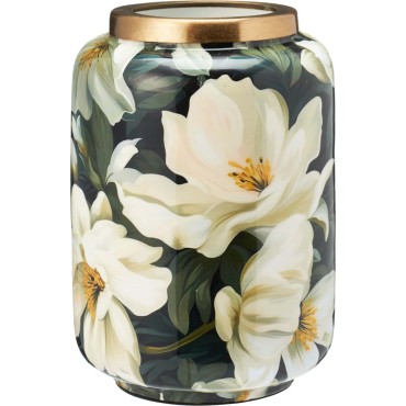 JK Home Décor - Βάζο Μανώλια από Μέταλλο 15x20.5cm