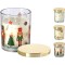 JK Home Décor - Κερί Αρωματικό Happy Holidays σε Γυαλί 8x10cm 2Σχδ