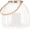JK Home Décor - Φανάρι από Μέταλλο Λευκό 22x20cm