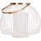 JK Home Décor - Φανάρι από Μέταλλο Λευκό 28x23cm