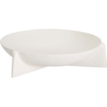 JK Home Décor - Πιατέλα από Αλουμίνιο Λευκό 29x7cm