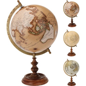 JK Home Décor - Globe on Wooden Stand 33cm