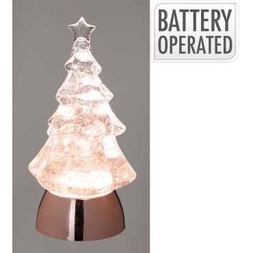 JK Home Décor - Νερόμπαλα LED Δέντρο Διάφανο 11x21cm