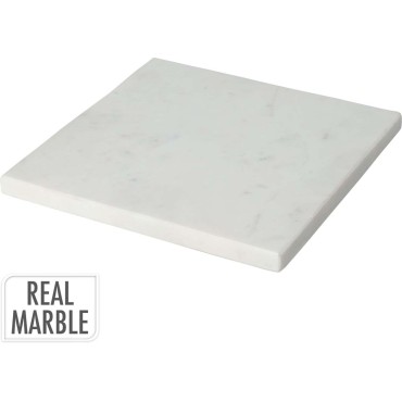 JK Home Décor - Δίσκος Μάρμαρο Λευκό 20x20x1.5cm