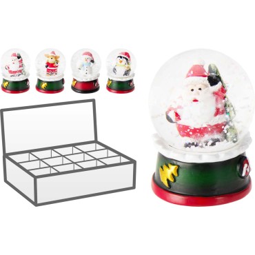 JK Home Décor - Νερόμπαλα Χριστουγέννων 7cm 4Σχδ