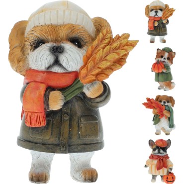 JK Home Décor - Σκύλος Autumn 9x6x13cm 4Σχδ