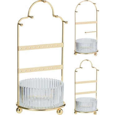 JK Home Décor - Σταντ Κοσμημάτων Χρυσό 11x25cm 2Σχδ