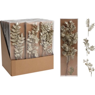 JK Home Décor - Glitter Branch 30cm 3ASS Champ
