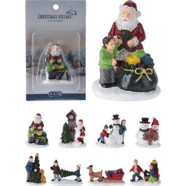 JK Home Décor - Φιγούρες Χριστουγέννων 6cm 8Σχδ