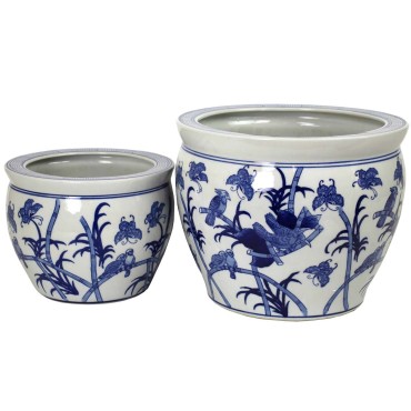 JK Home Décor - Κασπώ Chinoiserie Κεραμικό 33x41x41cm S/2