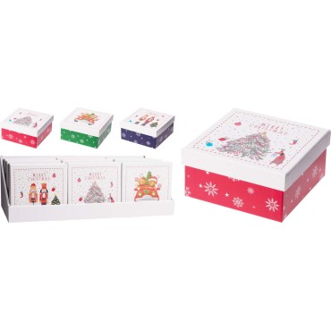 JK Home Décor - Κουτί Χάρτινο 14.5x14.5x7cm 3Σχδ