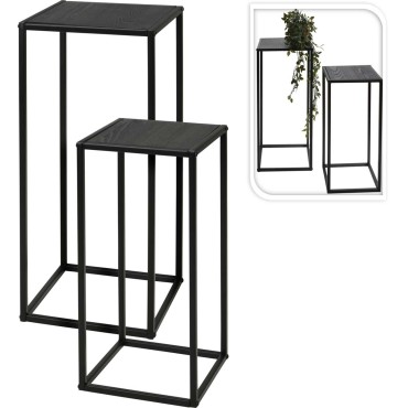 JK Home Décor - Flower Pot Stand Set Black